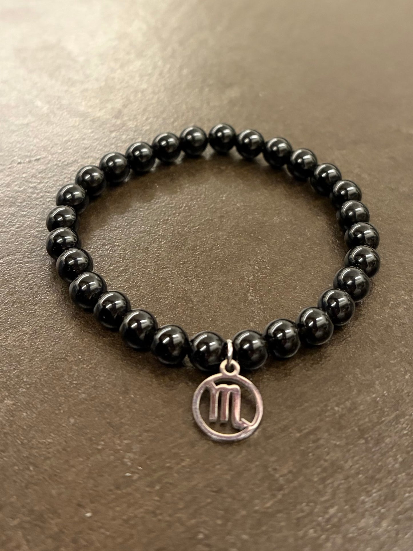 Skorpion-Obsidian-Perlenarmband