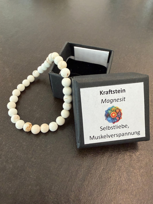 Magnesit-Perlenarmband
