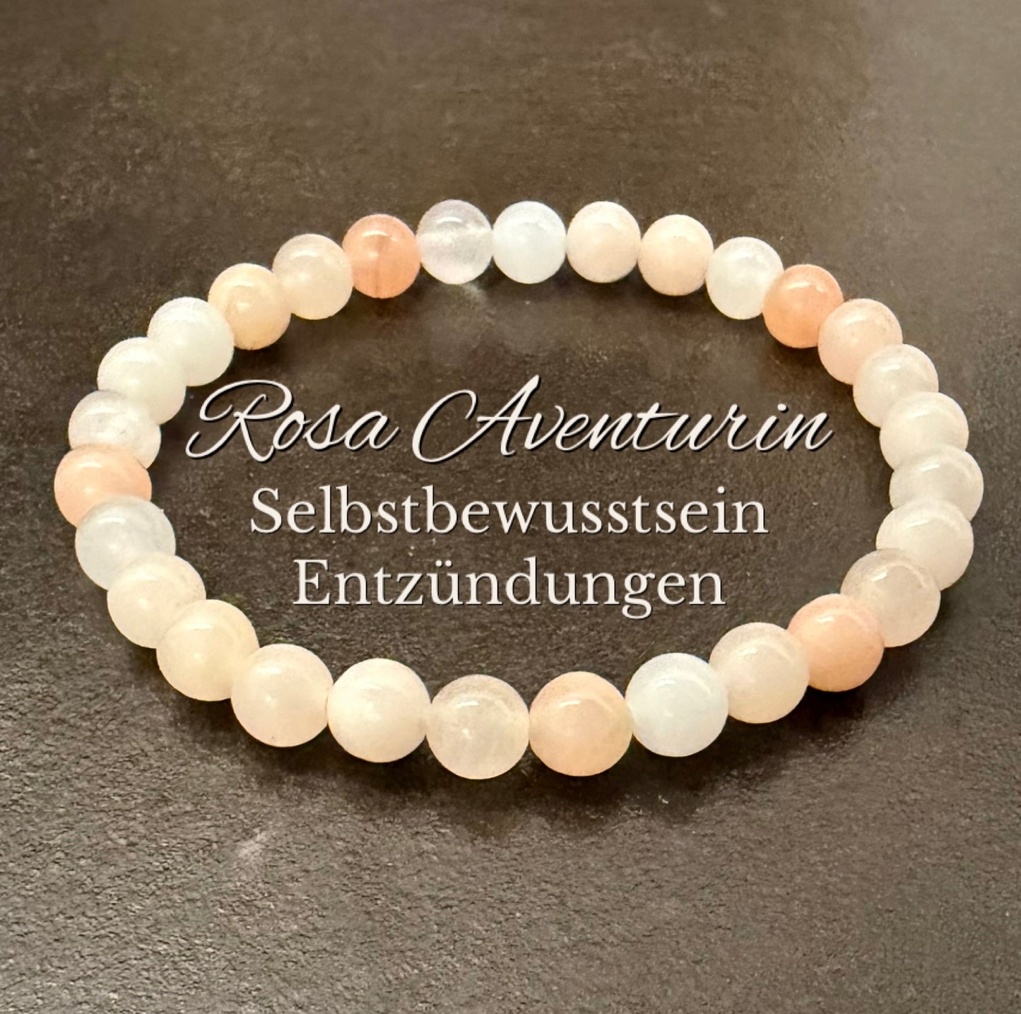 Rosa Aventurin-Perlenarmband