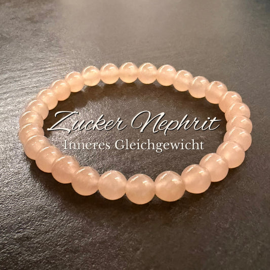 Zucker-Nephrit-Perlenarmband