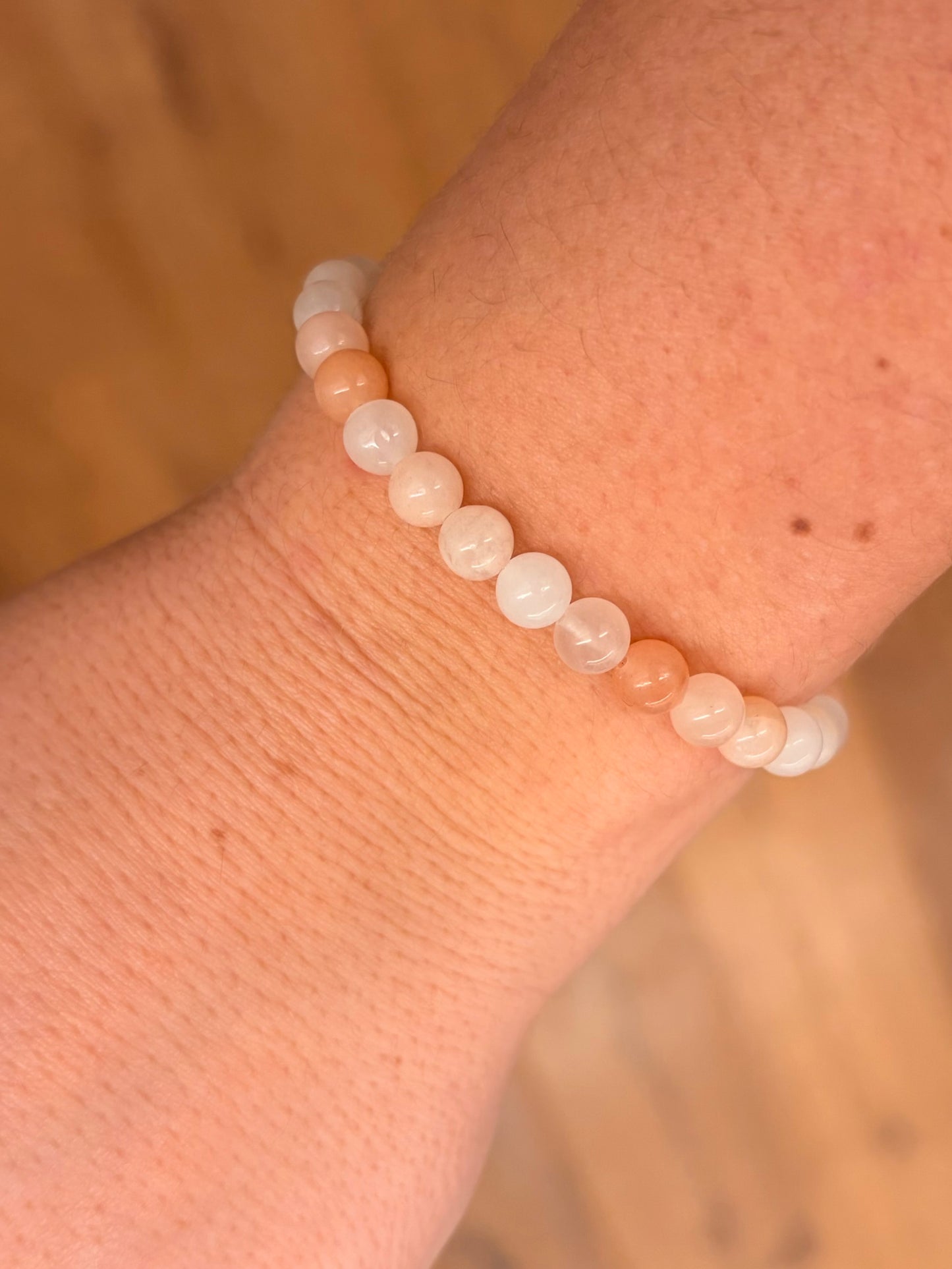 Rosa Aventurin-Perlenarmband
