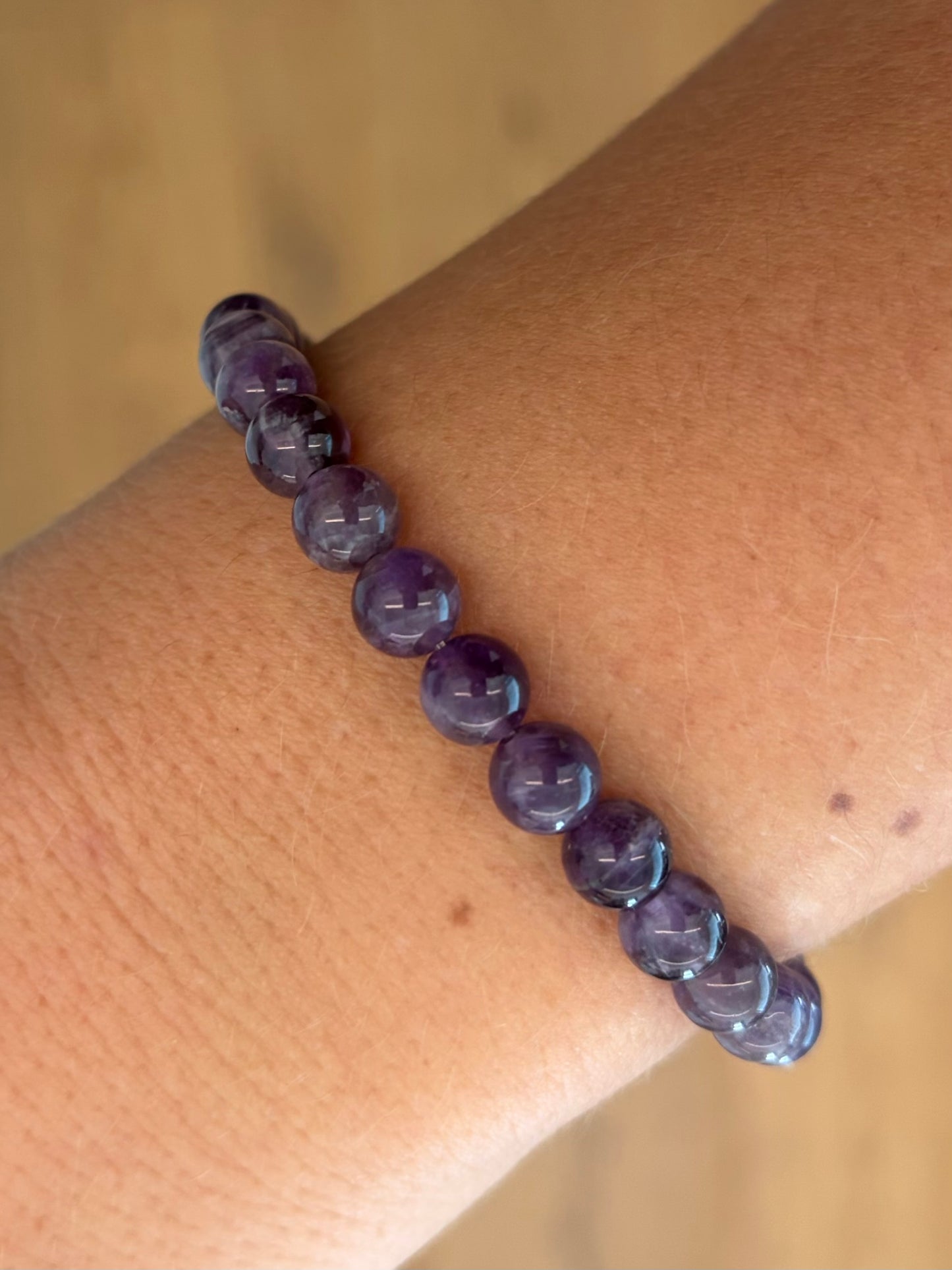 Amethyst-Perlenarmband