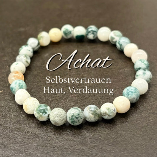 Achat-Perlenarmband