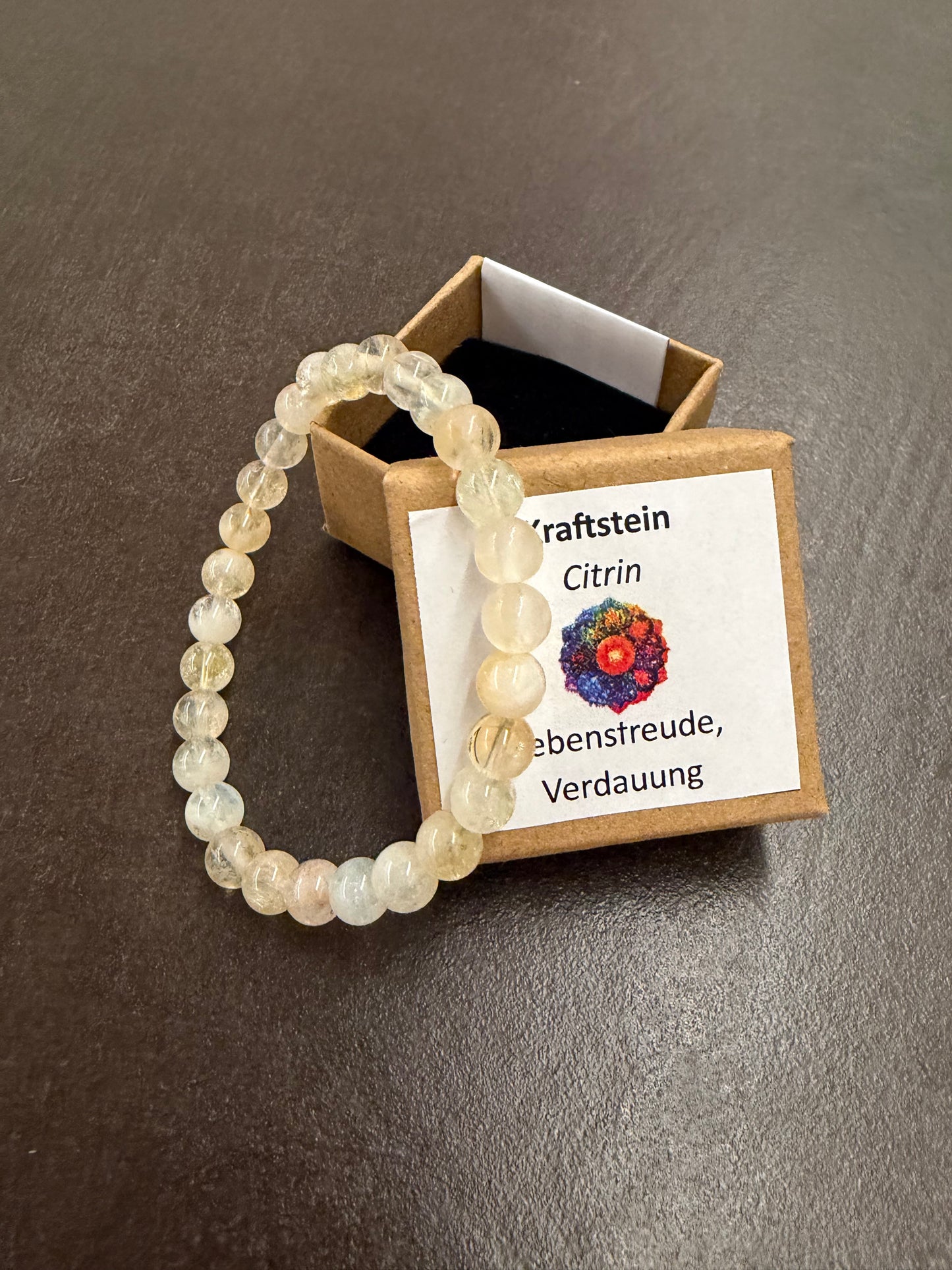 Citrin-Perlenarmband