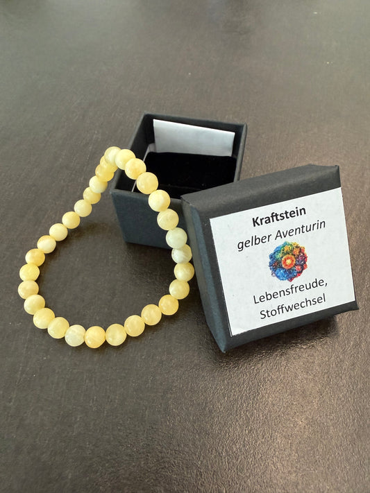 Gelber-Aventurin-Perlenarmband