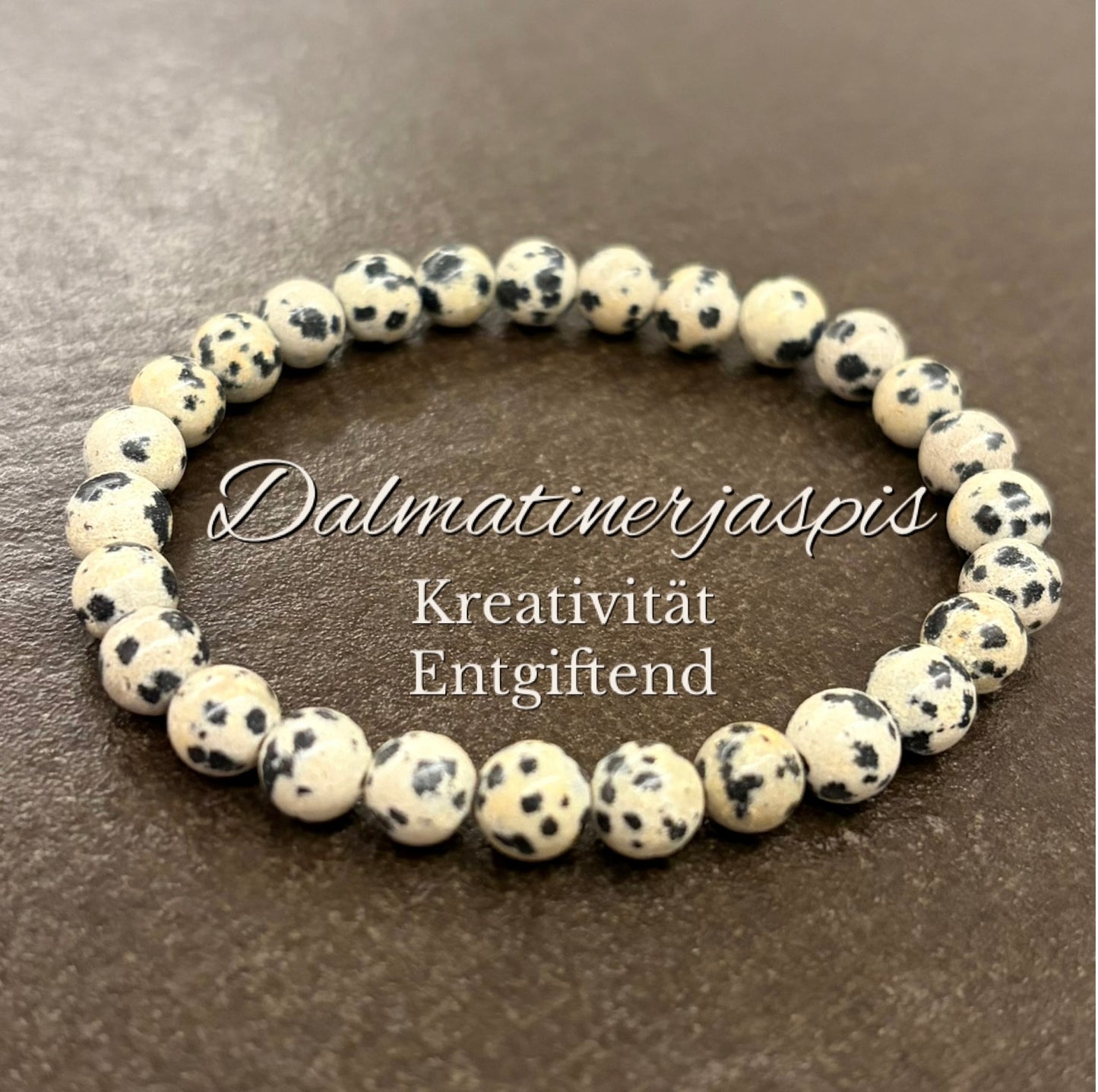 Dalmatiner-Jaspis-Perlenarmband