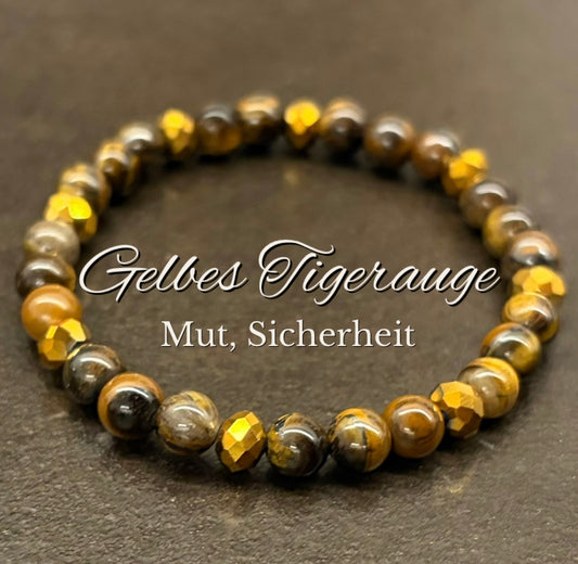Gelbes-Tigerauge-Perlenarmband