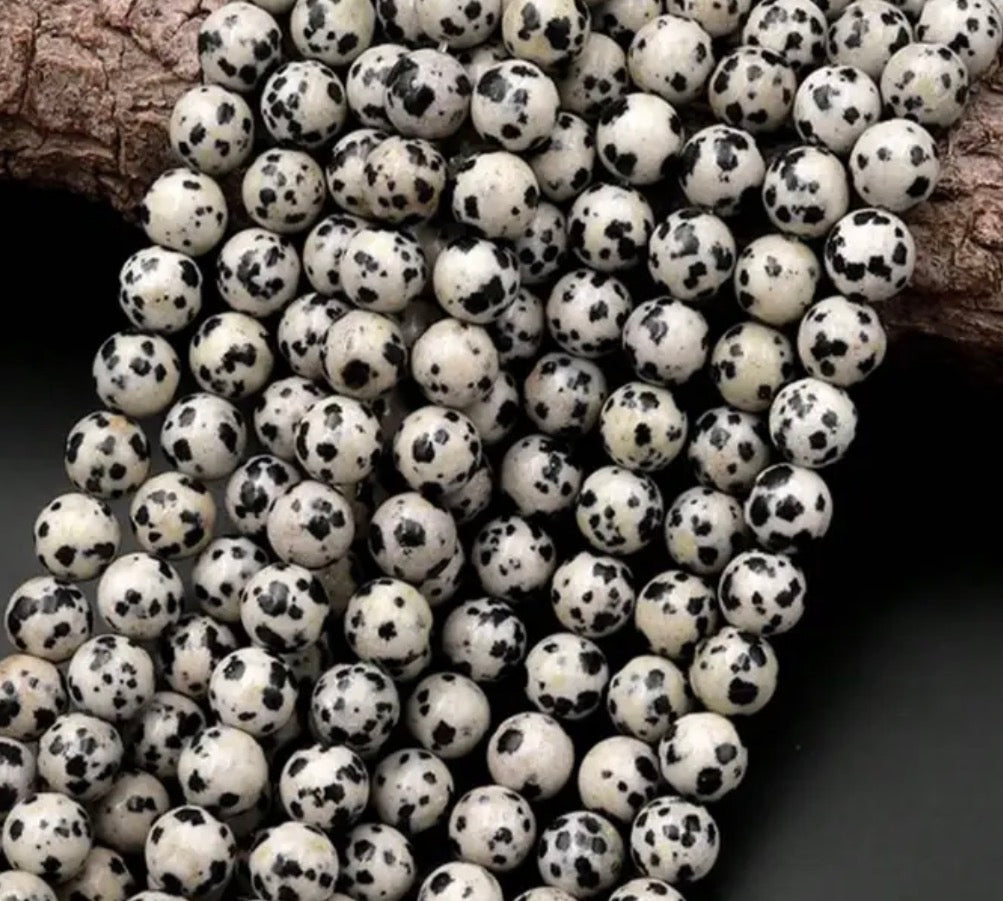 Dalmatiner-Jaspis-Perlenarmband