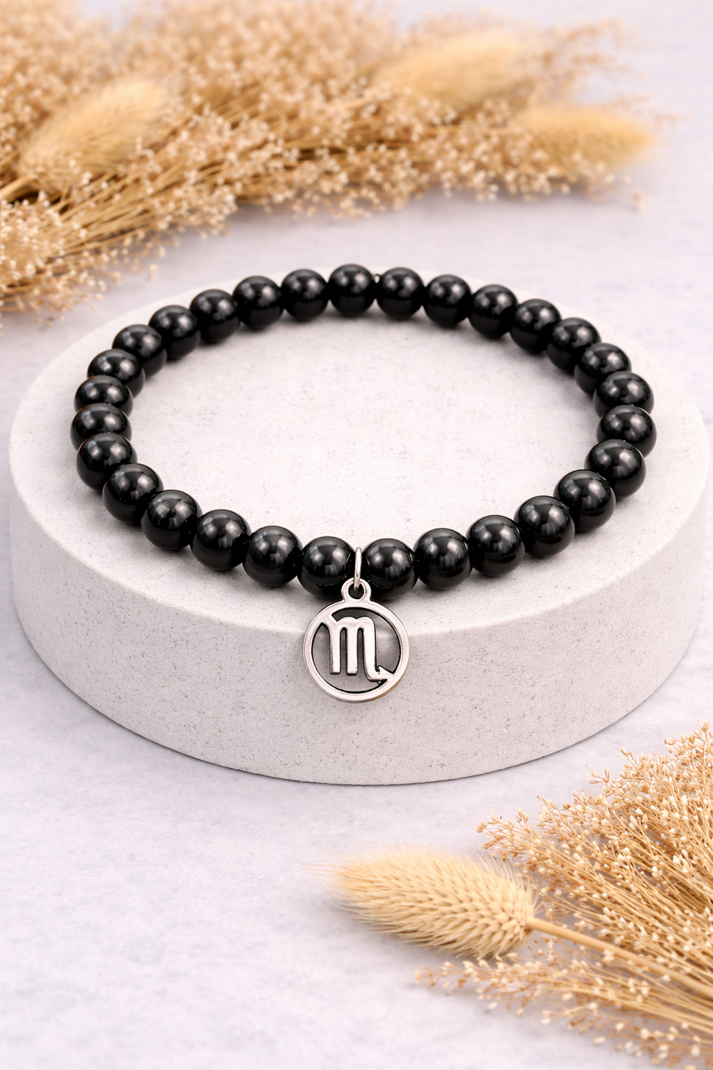 Skorpion-Obsidian-Perlenarmband