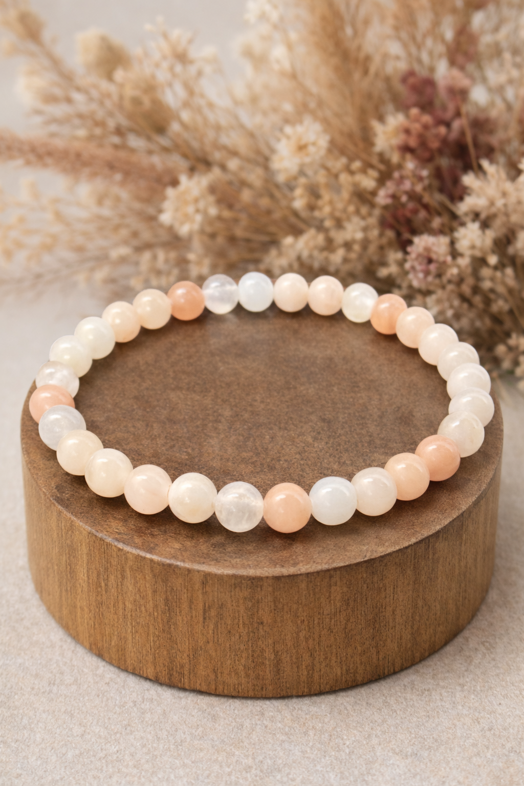Rosa Aventurin-Perlenarmband
