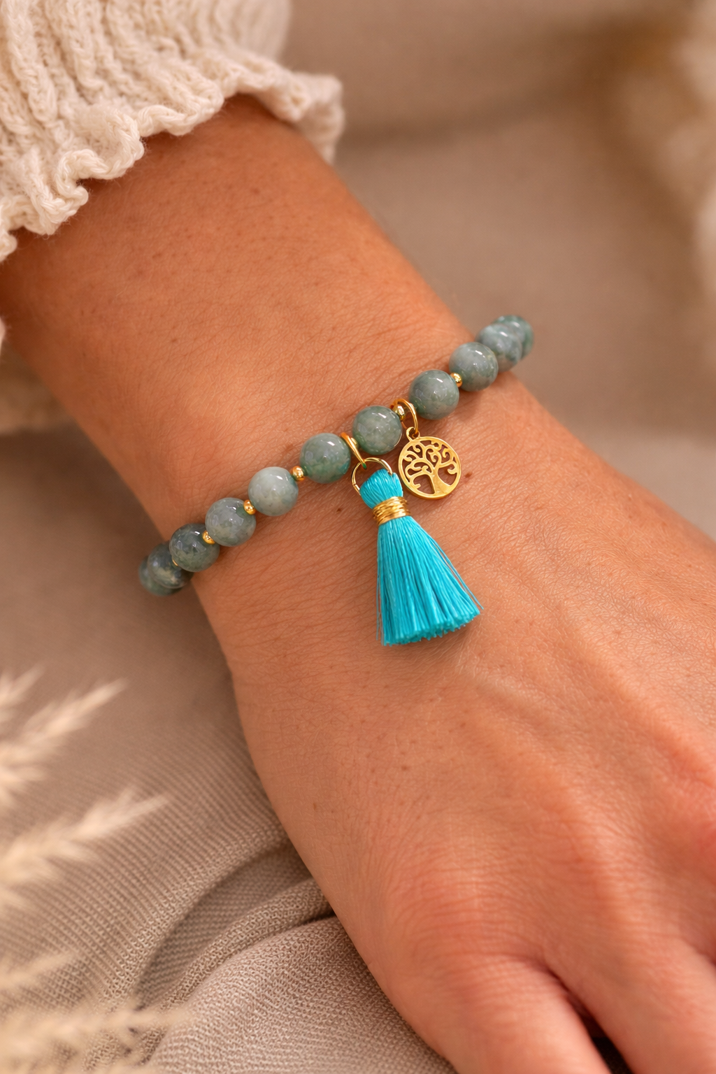 Jade-Perlenarmband